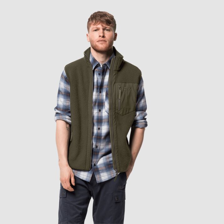 Jack Wolfskin Mens Kingsway Vest Green 520736BEO